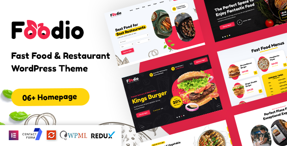 Foodio Preview Wordpress Theme - Rating, Reviews, Preview, Demo & Download