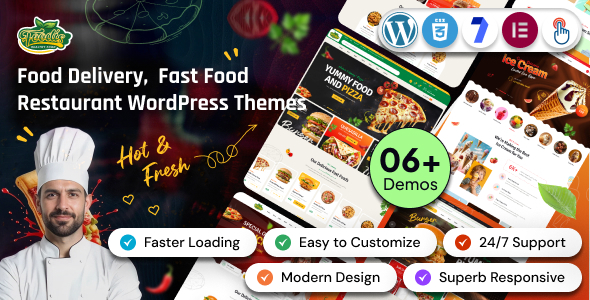 Foodis Preview Wordpress Theme - Rating, Reviews, Preview, Demo & Download