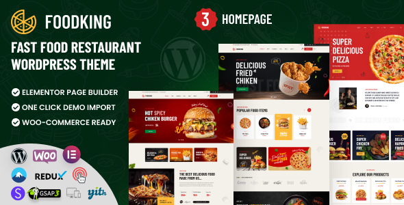 Foodking Preview Wordpress Theme - Rating, Reviews, Preview, Demo & Download