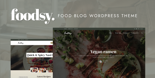 Foodsy Preview Wordpress Theme - Rating, Reviews, Preview, Demo & Download