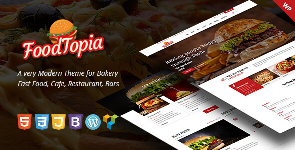 FoodTopia WordPress Preview Wordpress Theme - Rating, Reviews, Preview, Demo & Download