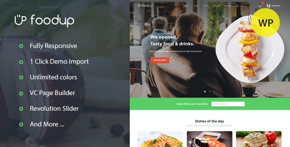 FoodUp Preview Wordpress Theme - Rating, Reviews, Preview, Demo & Download