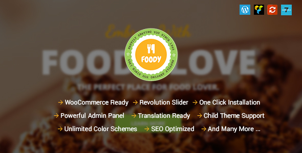 Foody Preview Wordpress Theme - Rating, Reviews, Preview, Demo & Download