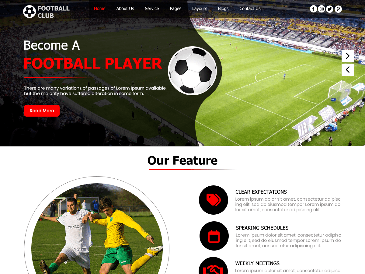 Football Club Preview Wordpress Theme - Rating, Reviews, Preview, Demo & Download