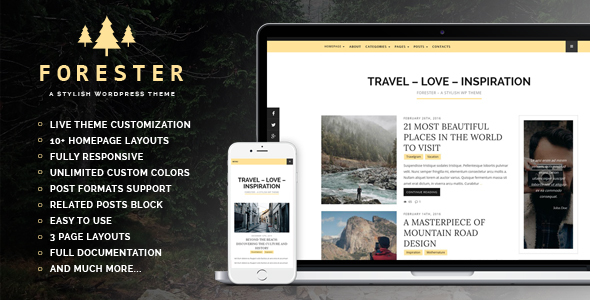 Forester Preview Wordpress Theme - Rating, Reviews, Preview, Demo & Download