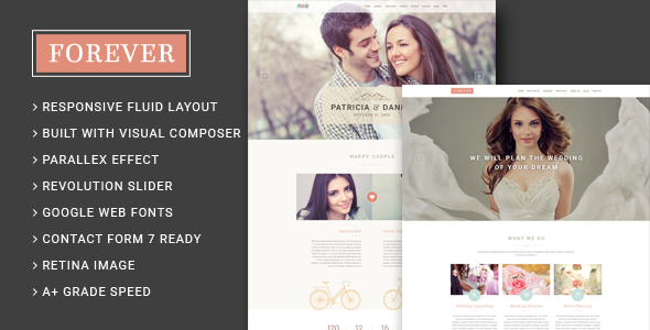 Forever Wedding Preview Wordpress Theme - Rating, Reviews, Preview, Demo & Download