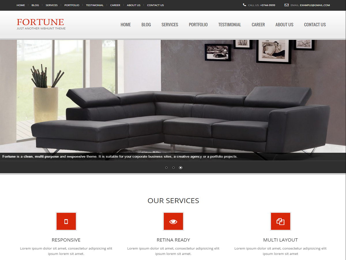 Fortune Preview Wordpress Theme - Rating, Reviews, Preview, Demo & Download