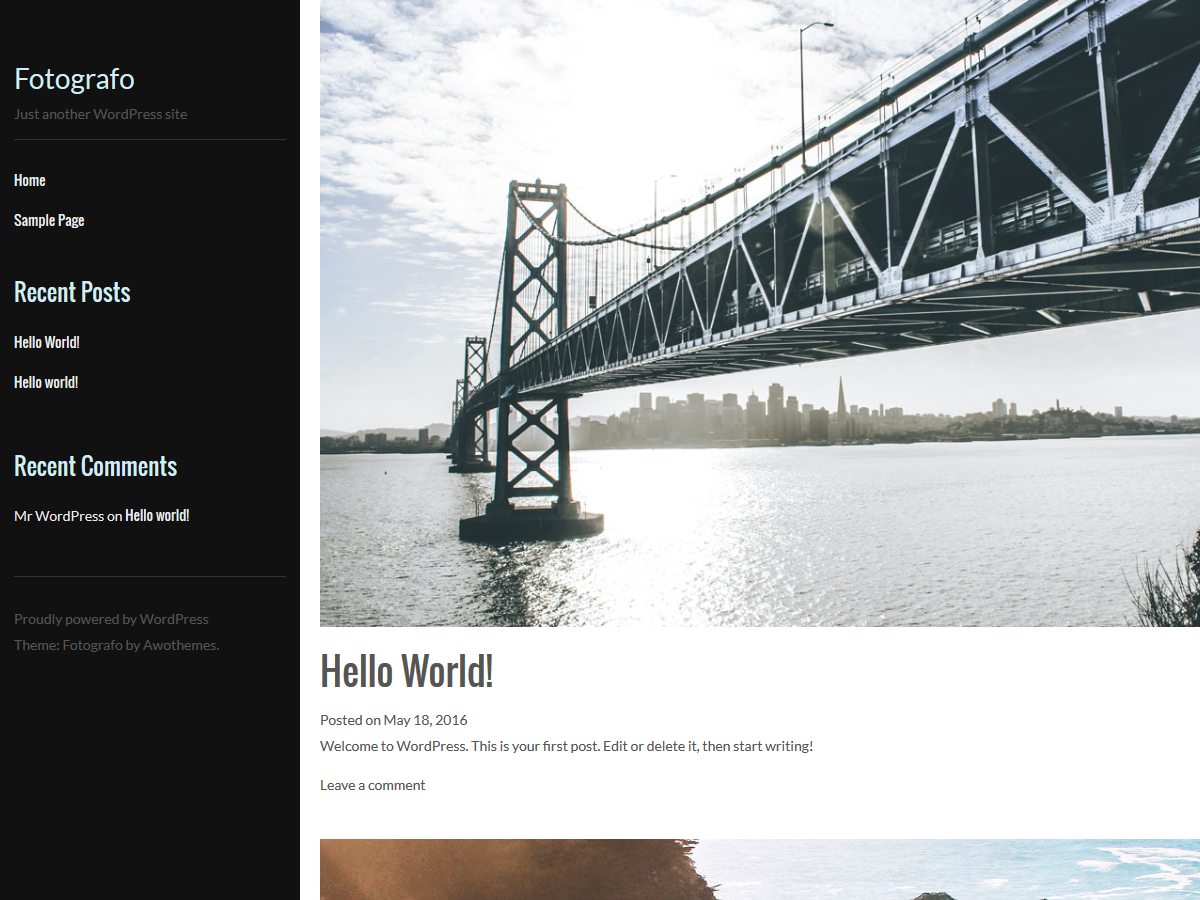 Fotografo Preview Wordpress Theme - Rating, Reviews, Preview, Demo & Download