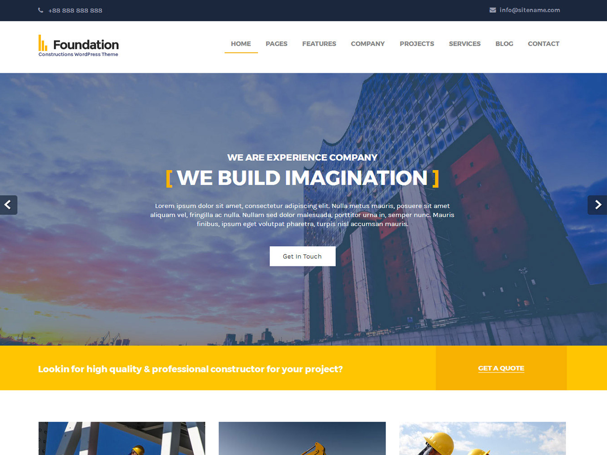 Foundations Preview Wordpress Theme - Rating, Reviews, Preview, Demo & Download