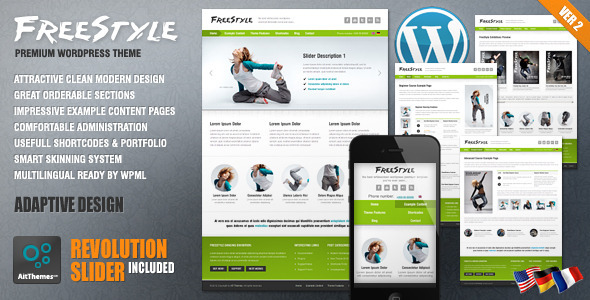 Freestyle Responsive Preview Wordpress Theme - Rating, Reviews, Preview, Demo & Download