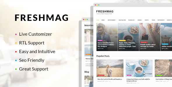 Freshmag Preview Wordpress Theme - Rating, Reviews, Preview, Demo & Download