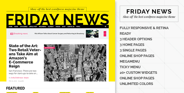 Friday News Preview Wordpress Theme - Rating, Reviews, Preview, Demo & Download