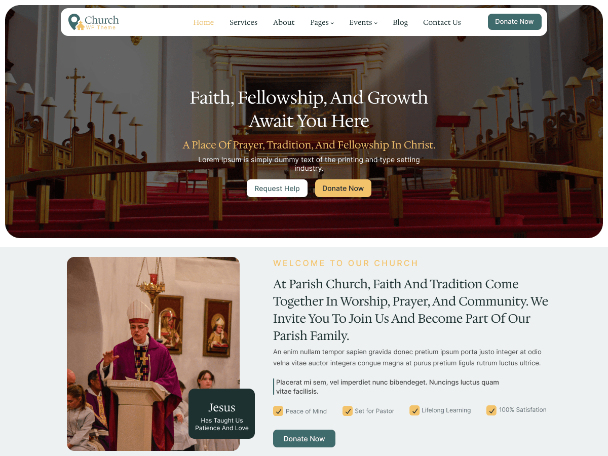 FSE Church Preview Wordpress Theme - Rating, Reviews, Preview, Demo & Download