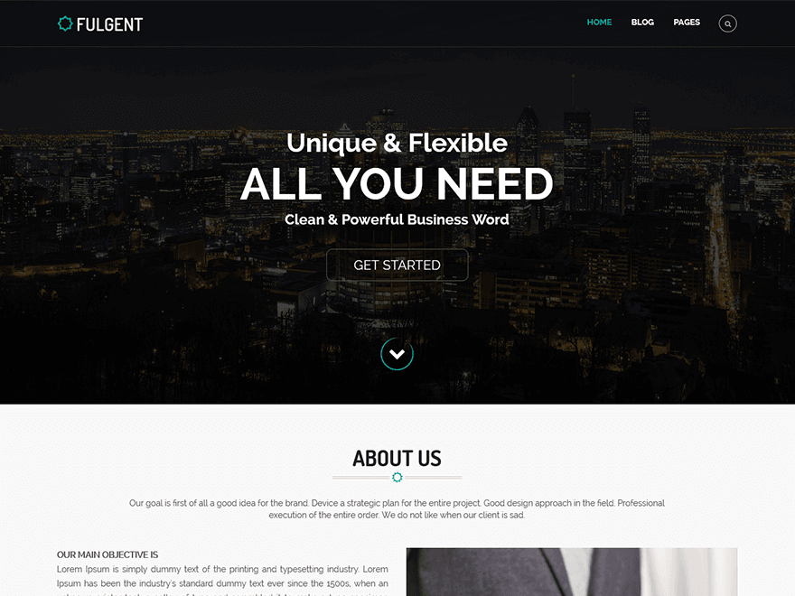 Fulgent Preview Wordpress Theme - Rating, Reviews, Preview, Demo & Download