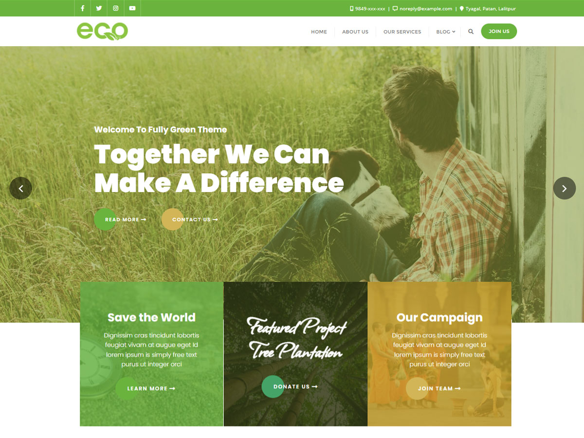 Fully Green Preview Wordpress Theme - Rating, Reviews, Preview, Demo & Download