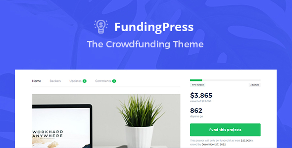 Fundingpress Preview Wordpress Theme - Rating, Reviews, Preview, Demo & Download