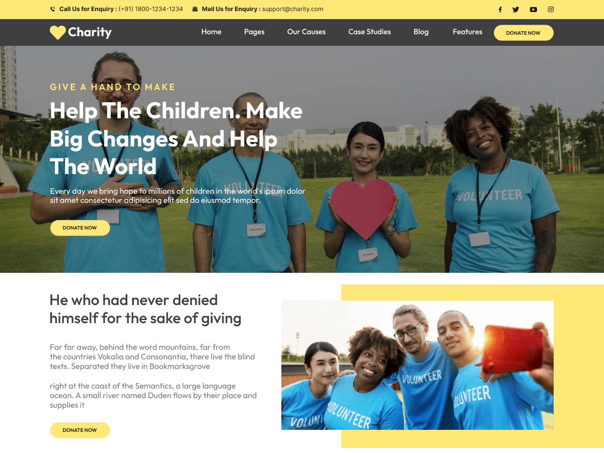 Fundraising Charity Preview Wordpress Theme - Rating, Reviews, Preview, Demo & Download