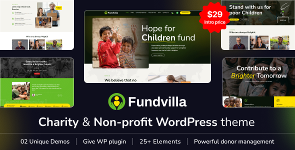Fundvilla Preview Wordpress Theme - Rating, Reviews, Preview, Demo & Download