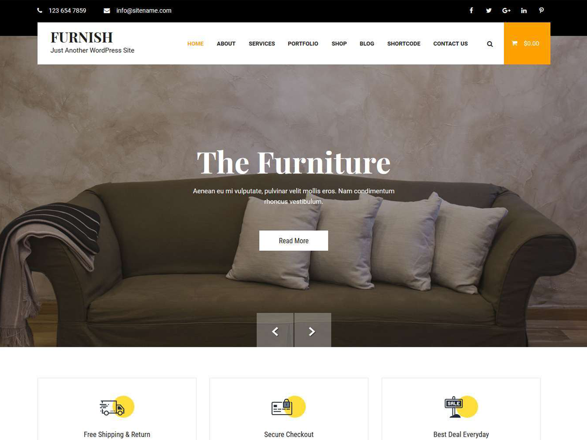 Furnish Lite Preview Wordpress Theme - Rating, Reviews, Preview, Demo & Download