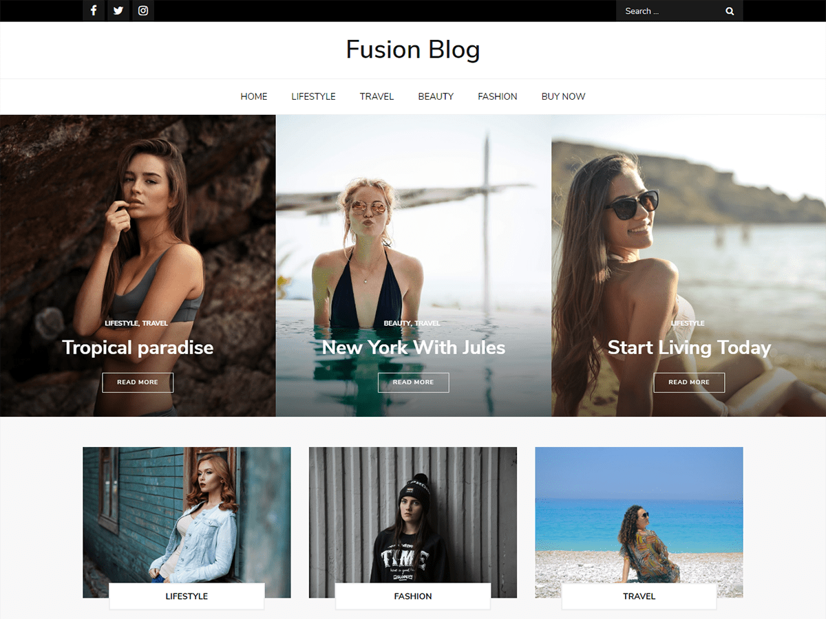 Fusion Blog Preview Wordpress Theme - Rating, Reviews, Preview, Demo & Download