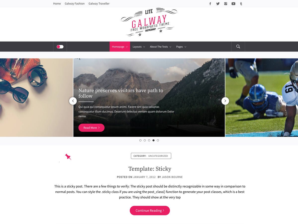 Galway Lite Preview Wordpress Theme - Rating, Reviews, Preview, Demo & Download