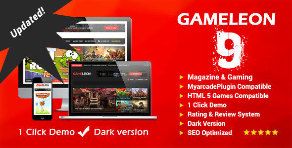 Gameleon Preview Wordpress Theme - Rating, Reviews, Preview, Demo & Download