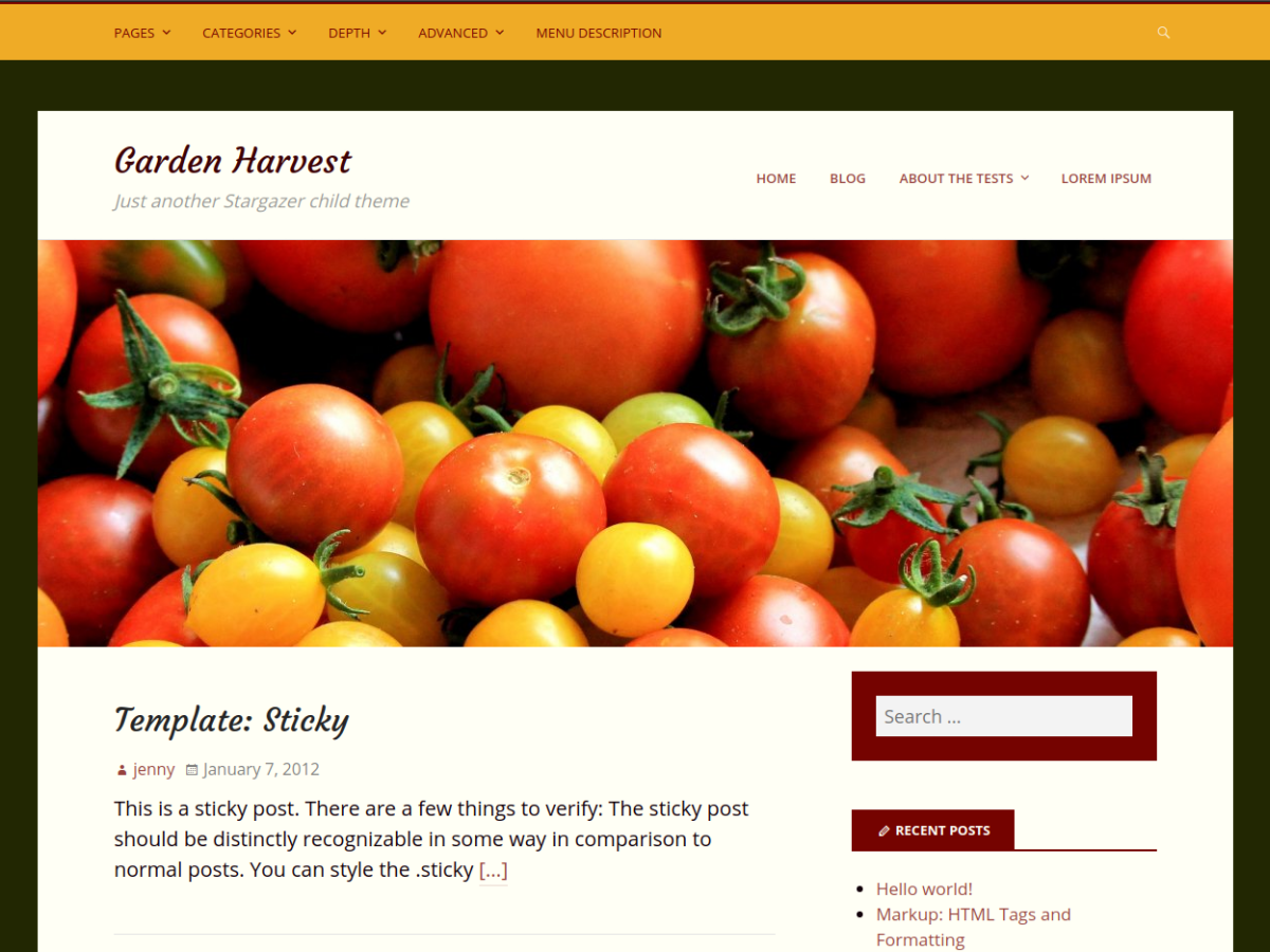 Garden Harvest Preview Wordpress Theme - Rating, Reviews, Preview, Demo & Download
