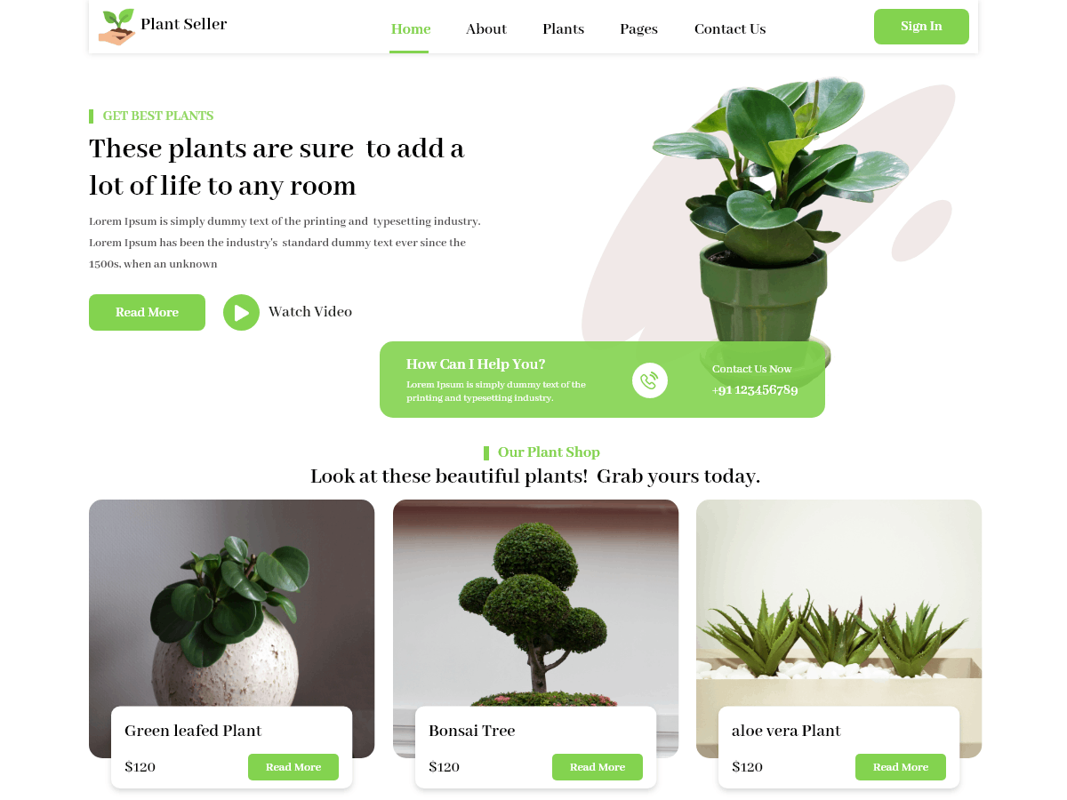 Garden Plant Preview Wordpress Theme - Rating, Reviews, Preview, Demo & Download