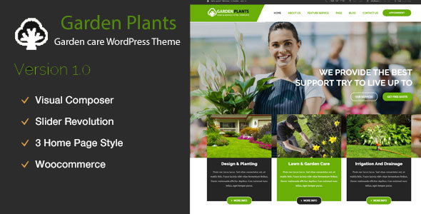 Garden Plants Preview Wordpress Theme - Rating, Reviews, Preview, Demo & Download