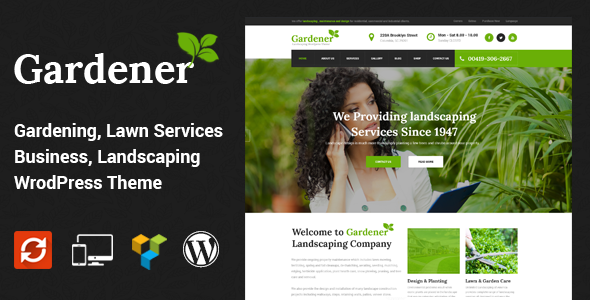 Gardener Preview Wordpress Theme - Rating, Reviews, Preview, Demo & Download