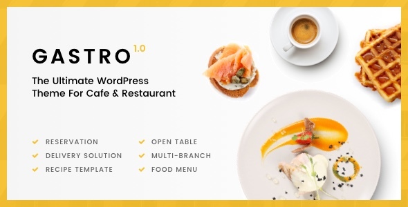 Gastro Preview Wordpress Theme - Rating, Reviews, Preview, Demo & Download