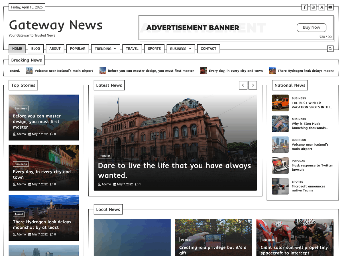 Gateway News Preview Wordpress Theme - Rating, Reviews, Preview, Demo & Download