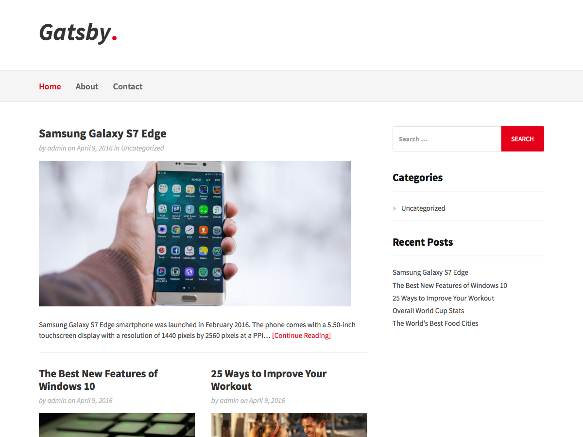 Gatsby Preview Wordpress Theme - Rating, Reviews, Preview, Demo & Download