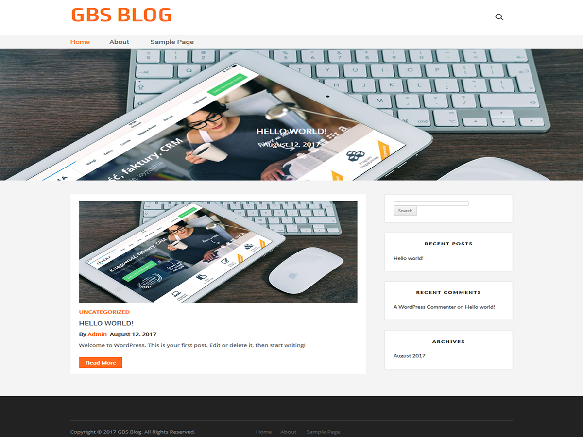 GBS Blog Preview Wordpress Theme - Rating, Reviews, Preview, Demo & Download