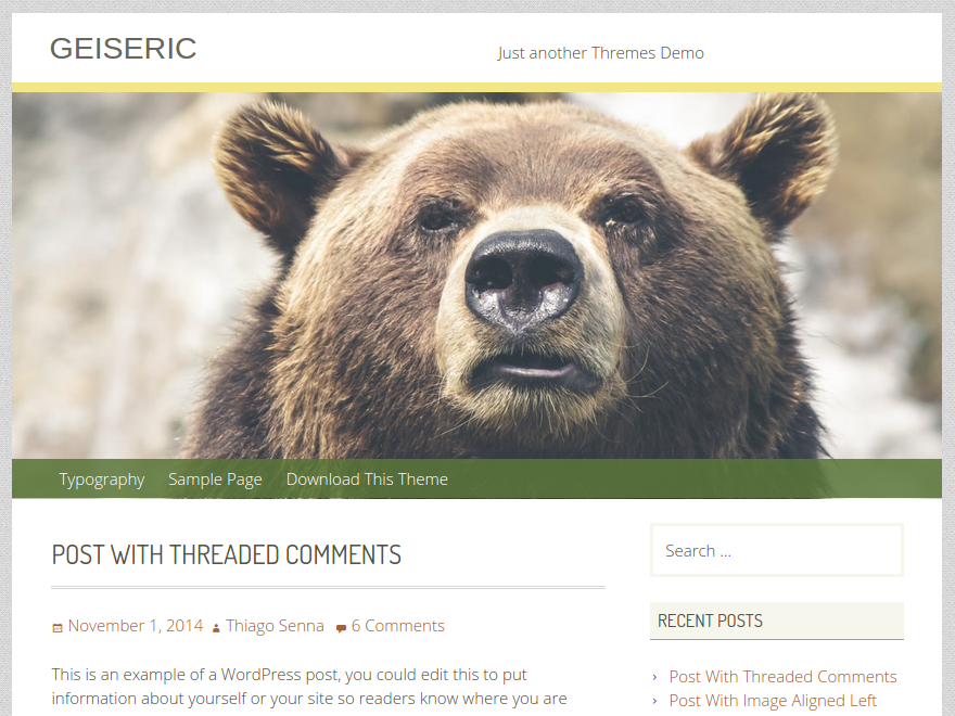 Geiseric Preview Wordpress Theme - Rating, Reviews, Preview, Demo & Download