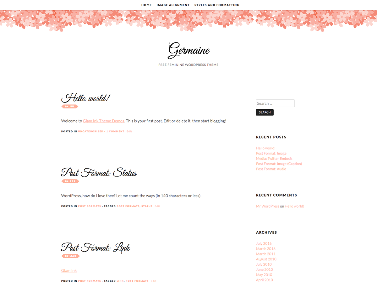 Germaine Preview Wordpress Theme - Rating, Reviews, Preview, Demo & Download