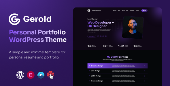 Gerold Preview Wordpress Theme - Rating, Reviews, Preview, Demo & Download