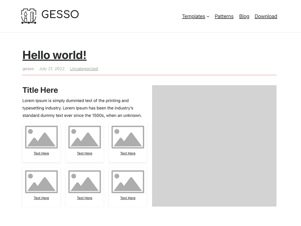 Gesso By Preview Wordpress Theme - Rating, Reviews, Preview, Demo & Download