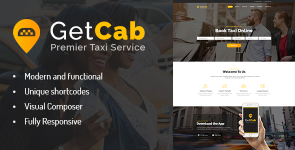 GetCab Preview Wordpress Theme - Rating, Reviews, Preview, Demo & Download