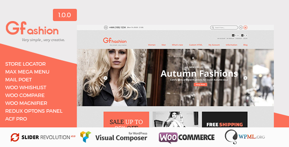 GFashion Woocommerce Preview Wordpress Theme - Rating, Reviews, Preview, Demo & Download