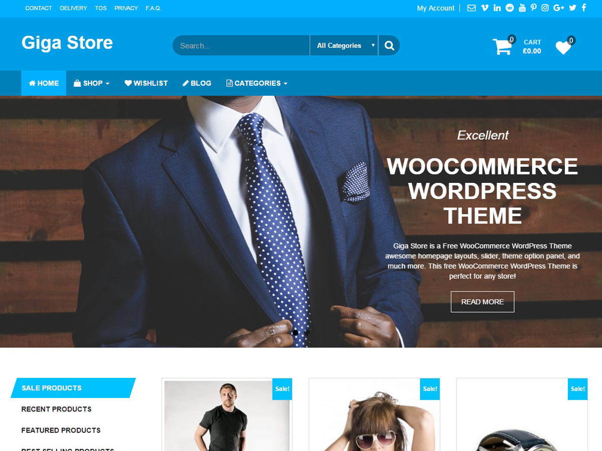 Giga Store Preview Wordpress Theme - Rating, Reviews, Preview, Demo & Download