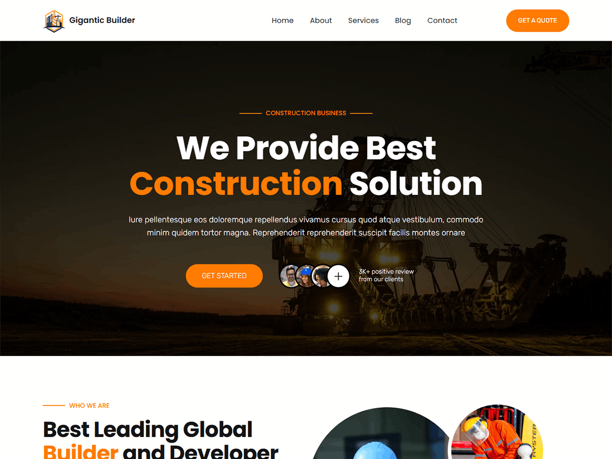 Gigantic Builder Preview Wordpress Theme - Rating, Reviews, Preview, Demo & Download