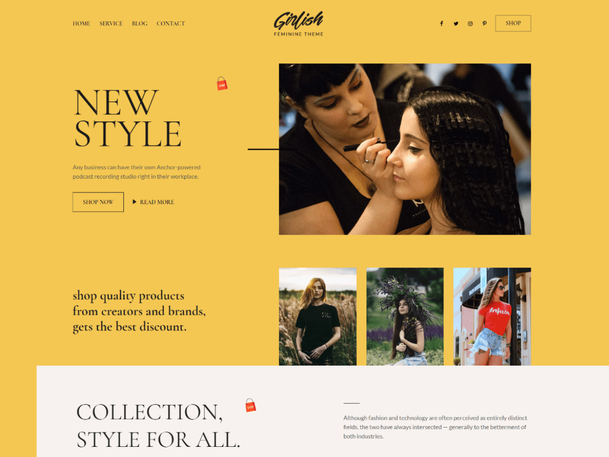 Girlish Preview Wordpress Theme - Rating, Reviews, Preview, Demo & Download