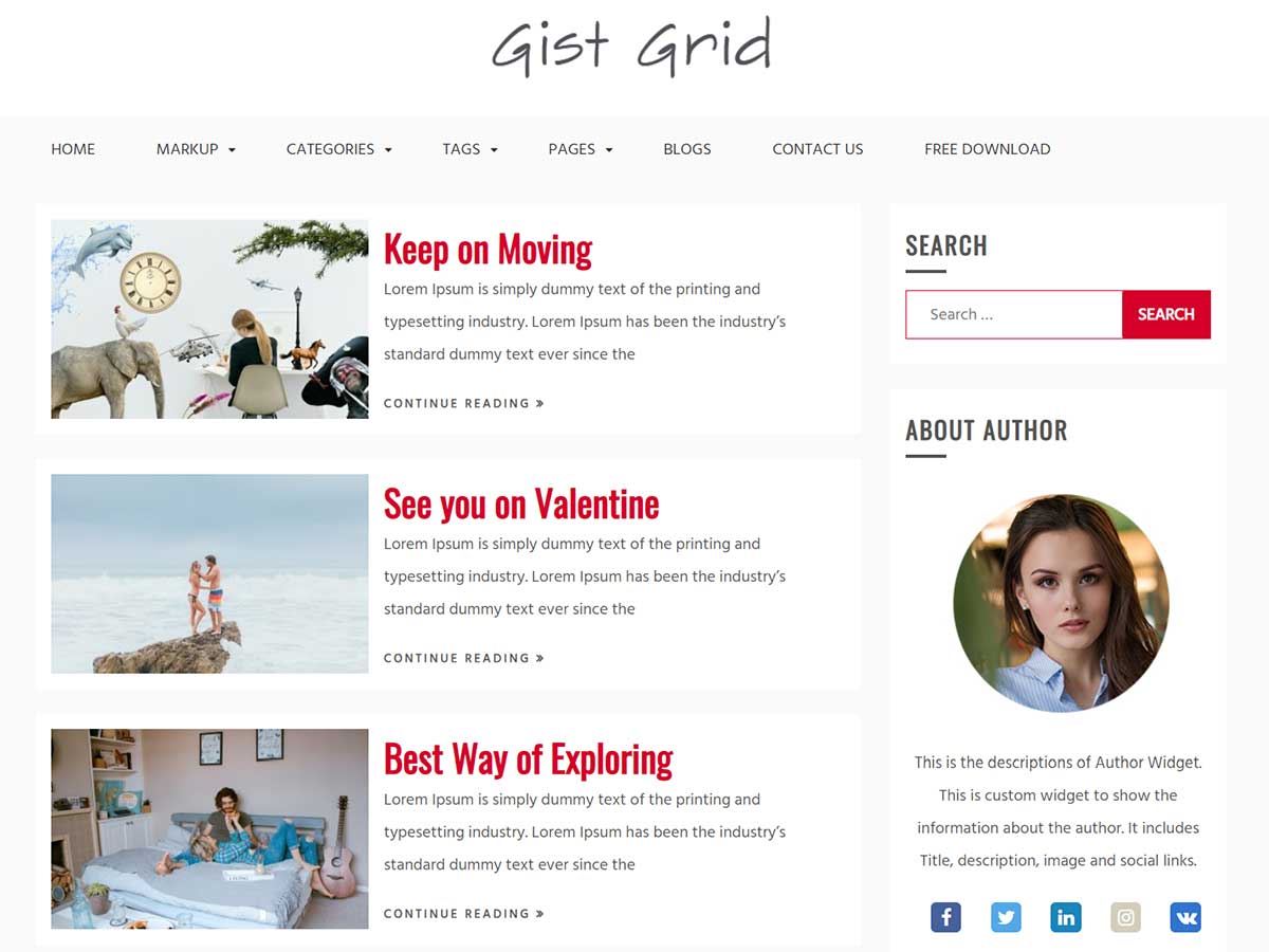 Gist Grid Preview Wordpress Theme - Rating, Reviews, Preview, Demo & Download