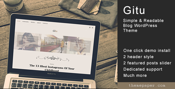 Gitu Preview Wordpress Theme - Rating, Reviews, Preview, Demo & Download