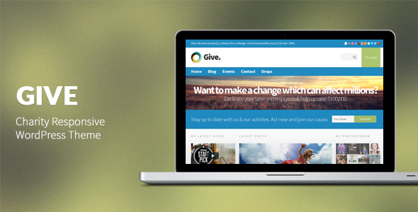 Give Preview Wordpress Theme - Rating, Reviews, Preview, Demo & Download