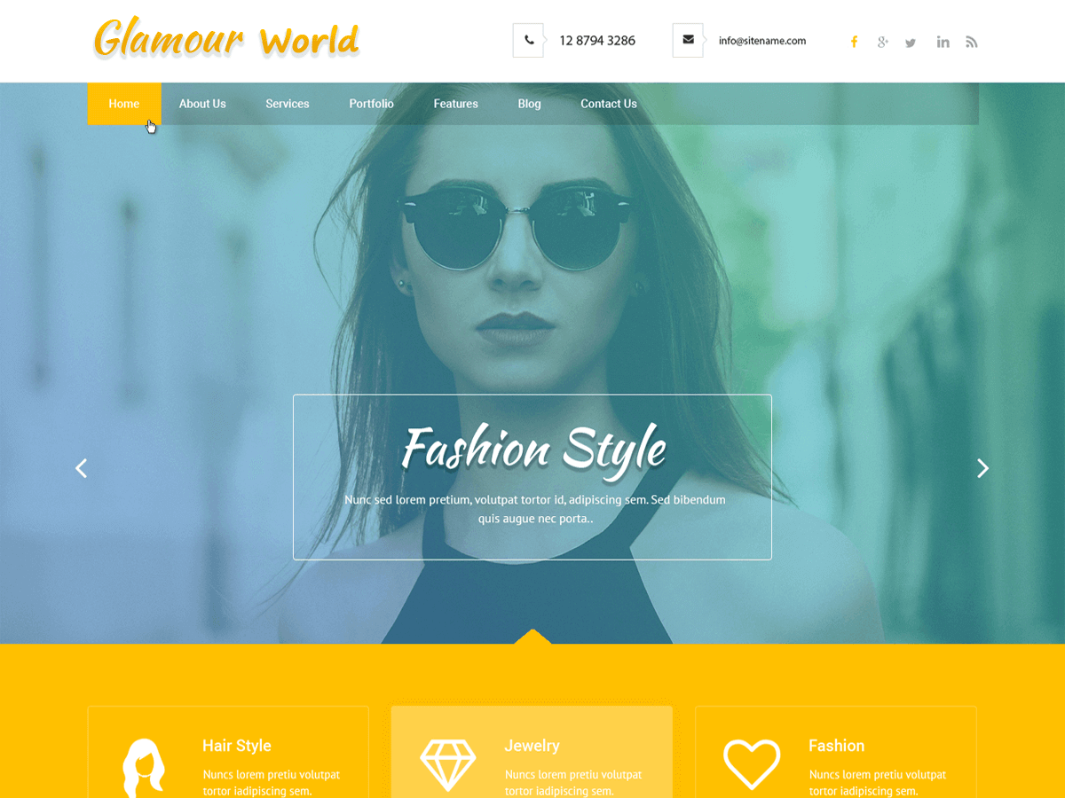 Glamour World Preview Wordpress Theme - Rating, Reviews, Preview, Demo & Download