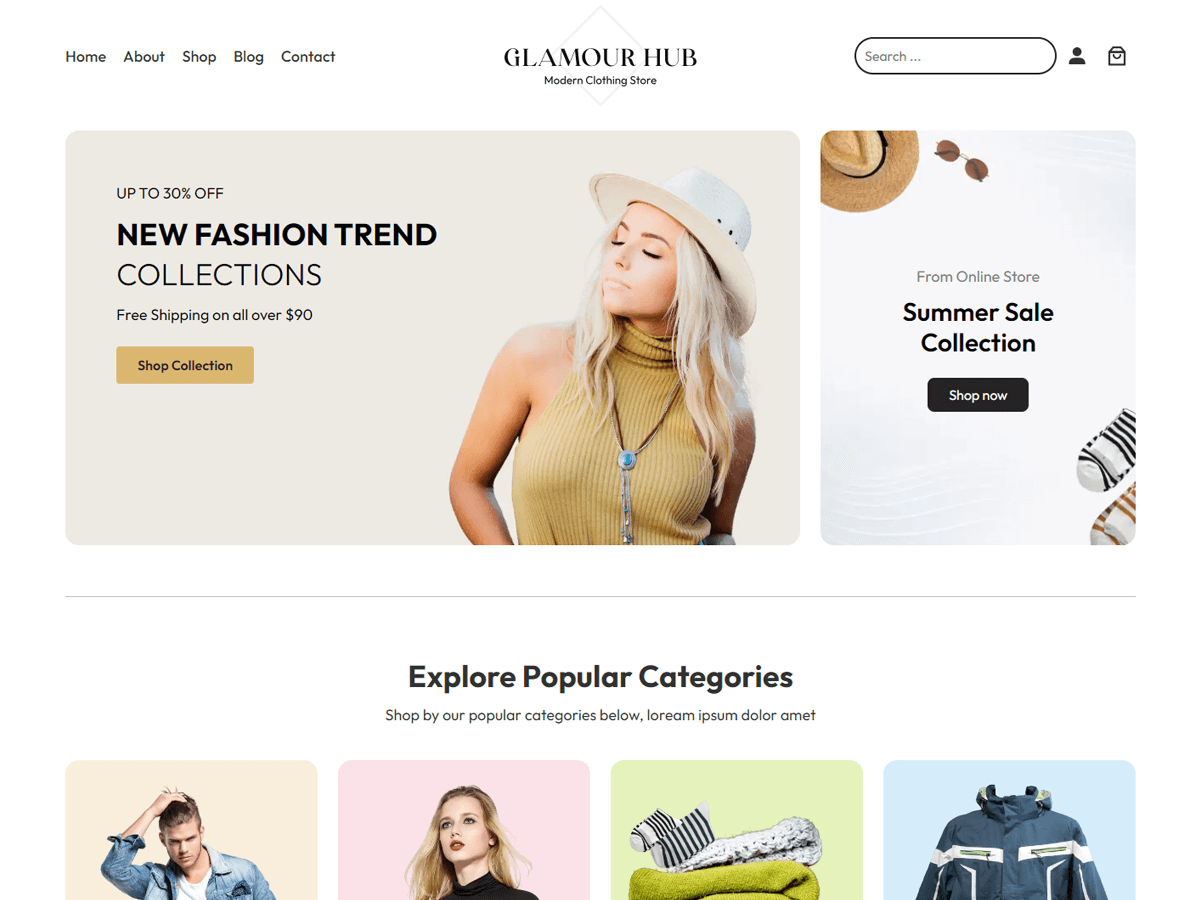 Glamourhub Preview Wordpress Theme - Rating, Reviews, Preview, Demo & Download