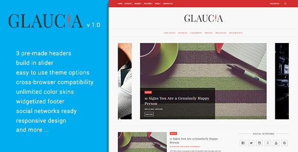 Glaucia Preview Wordpress Theme - Rating, Reviews, Preview, Demo & Download