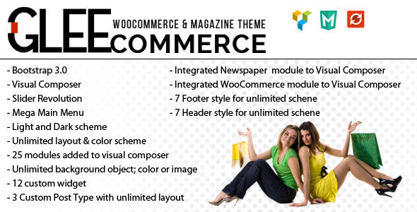 GleeCommerce Preview Wordpress Theme - Rating, Reviews, Preview, Demo & Download